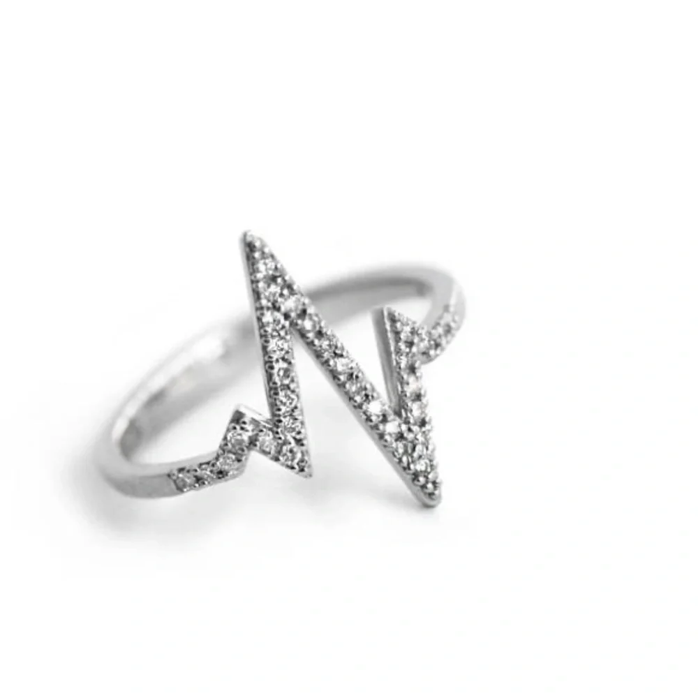 Geometric Heartbeat ring